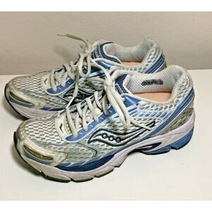 SAUCONY Ride 2 ProGrid Running Shoes 10040-1 Blue/White/Silver Womens Size 7